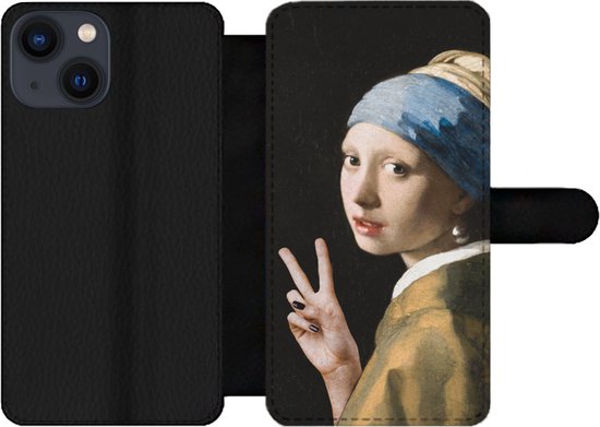 Étui de téléphone Bookcase iPhone 13 Mini – Peinture – Vermeer – Maîtres anciens – Avec compartiments – Étui portefeuille avec fermeture magnétique