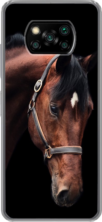 Coque Xiaomi Poco X3 Pro – Cheval – Licou – Marron – Coque de téléphone en Siliconen