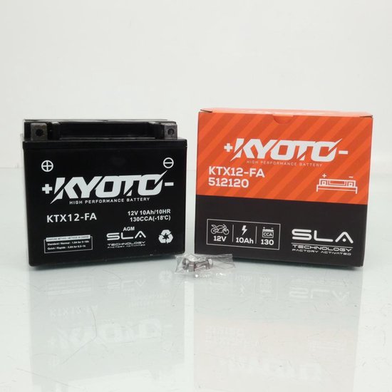 Batterie SLA Kyoto pour Scooter Daelim 125 Sv S3 Touring 2010 à 2014 YTX12-BS SLA / 12V 10Ah Neuf