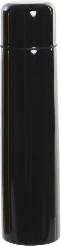 Bouteille isotherme/gourde en acier inoxydable noire avec bouchon à pression 920 ml – Double paroi