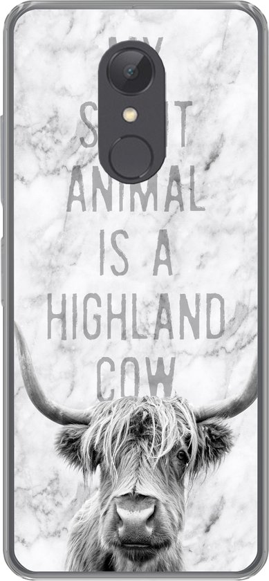 Coque Xiaomi Redmi 5 – Scottish Highlander – Marbre – Citation – Siliconen