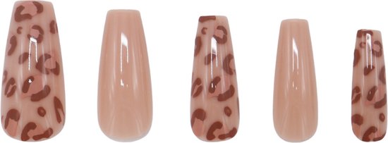 Boozyshop ® Faux Faux ongles Panther – Ongles à Coller Imprimé Panthère – 24 Pièces – Ongles Artificiels – Ongles à Presser – Manucure – Nail Art – Ongles à Coller avec Colle – Ongles Français