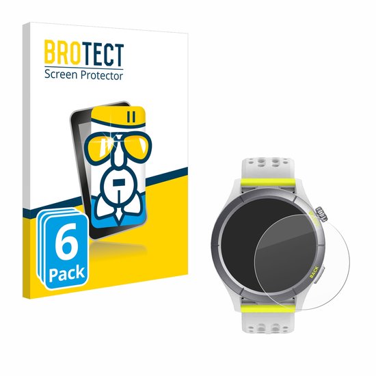 BROTECT – Protection d&rsquo;écran pour Huami Amazfit Cheetah – Film de protection en verre trempé transparent (6 pièces)