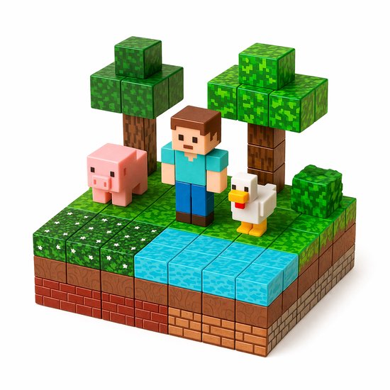 BOECKIE – MODULE WORLD – Ensemble de construction 50 pièces – Blocs de construction magnétiques – Magnetic blocks – Jouet de construction créatif pour enfants – Jouet éducatif & Montessori