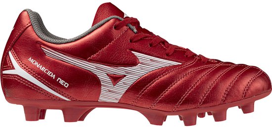 Chaussures de football Mizuno Monarcida Neo III Select FG rouges, pointure EU 34