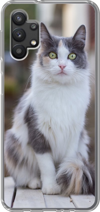 Coque Samsung Galaxy A32 5G – Chat – Portrait – Table – Siliconen