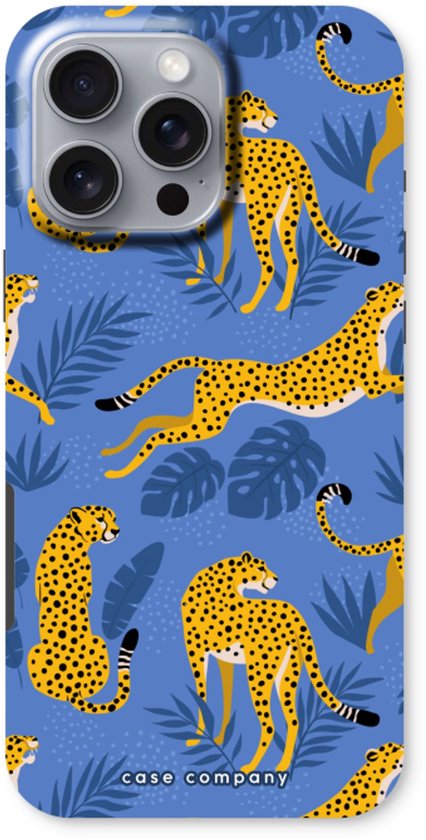 Étui Case Company® pour iPhone 16 Pro Max – Motif léopard – Coque robuste – Protection maximale sur tous les côtés et les bords de l&rsquo;écran