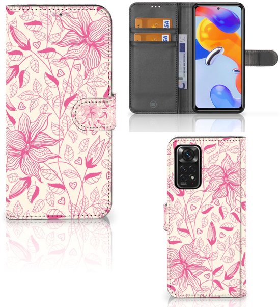 Coque Xiaomi Redmi Note 11 Pro 5G/4G Pink Case Fleurs Roses