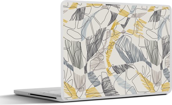 Autocollant pour ordinateur portable – 13,3 pouces – Line Art – Jungle – Motifs – Or – 31×22,5 cm – Autocollants pour ordinateur portable – Skin pour ordinateur portable – Couverture