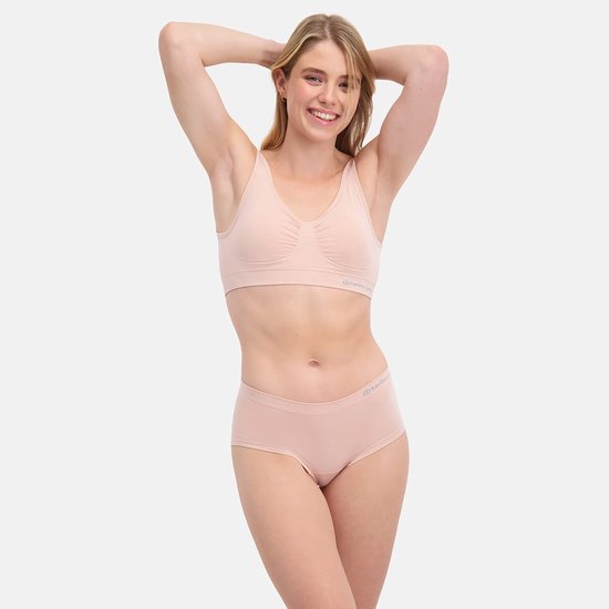 Confortable et doux et soyeux Bamboo Basics Sophie – Hipsters en Bamboe (Multipack 2 pièces) Femme – Sans couture – Caleçons – Sous-vêtements – Rose – S