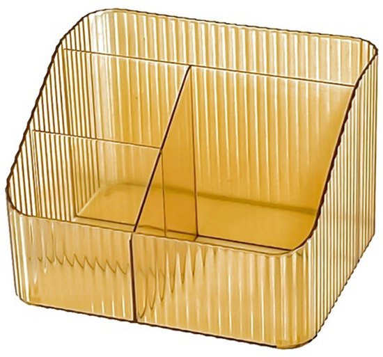 Boîtes de rangement pour cosmétiques – étagères de salle de bain – boîtes de rangement – porte-brosses à maquillage – étagères de rangement pour le plan de travail de la salle de bain – boîtes de présentation pour cosmétiques – Oranje – 18*14.5