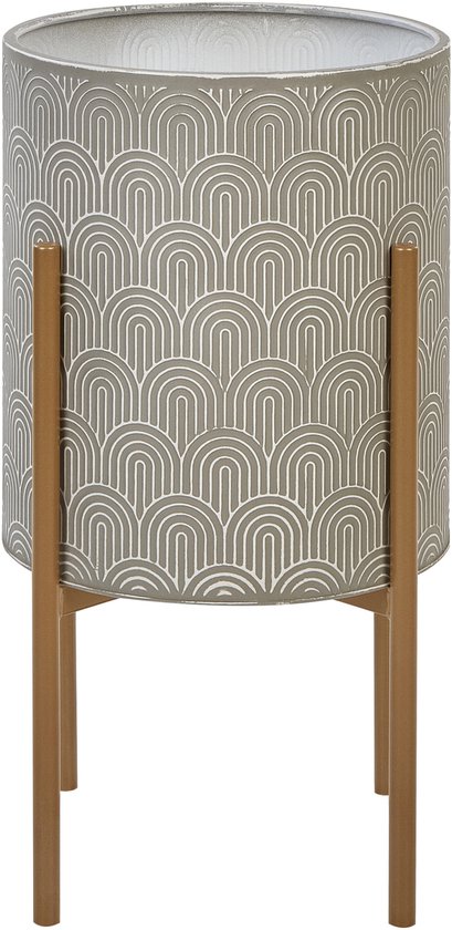 BELIANI AUBRIETA – Pot de fleurs – Gris – 31 x 31 x 58 cm – Métal