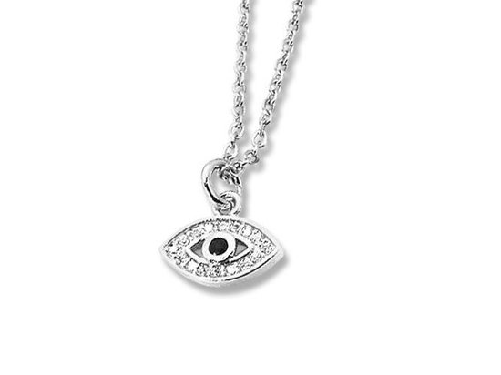 Collier Amanto Evora – Femme – Acier PVD 316L – Zircone – Oeil qui voit tout – 11x10mm – 50cm