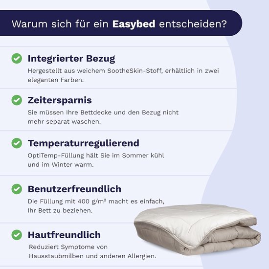 Couette 4 Saisons 240×220 cm Sans Housse – Lavable, Anti-Allergique & Légère EasyBed – Anthracite/Rouge – Pauwhome