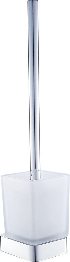 Brosse de toilette Luzzo® Piazzo en Messing avec support mural – Chrome