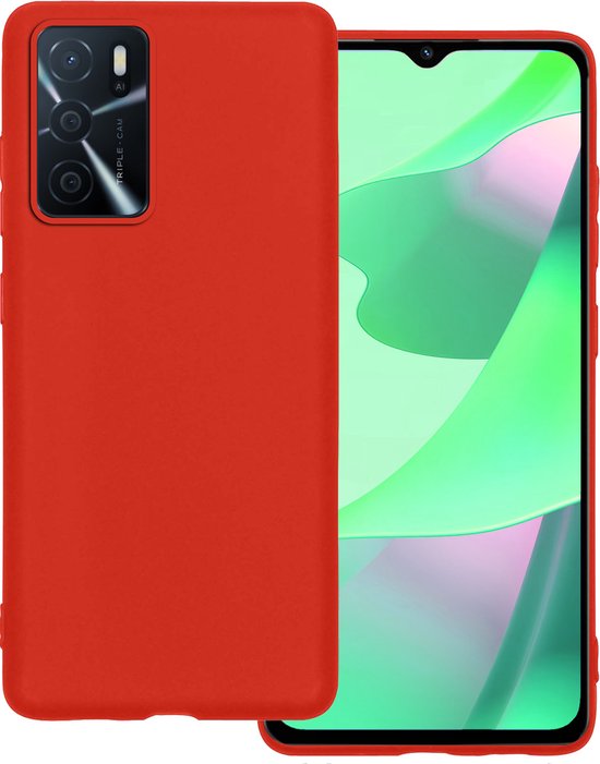 Coque OPPO A16 Siliconen Rouge – Coque Arrière OPPO A16 Silicone Rouge – Coque OPPO A16 Siliconen Coque Rouge