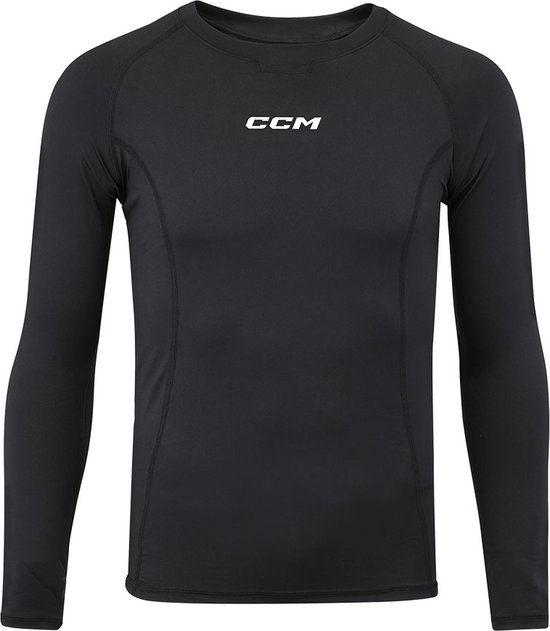 CCM – Maillot thermique – Manches longues – Hockey sur glace – Enfants – Zwart – S