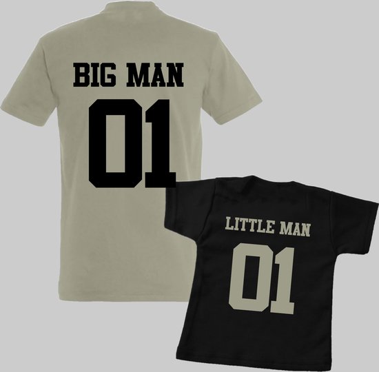 Chemises assorties père et fils- Cadeau Vaderdag -Cadeau pour papa-Taille homme L-Taille enfant 56