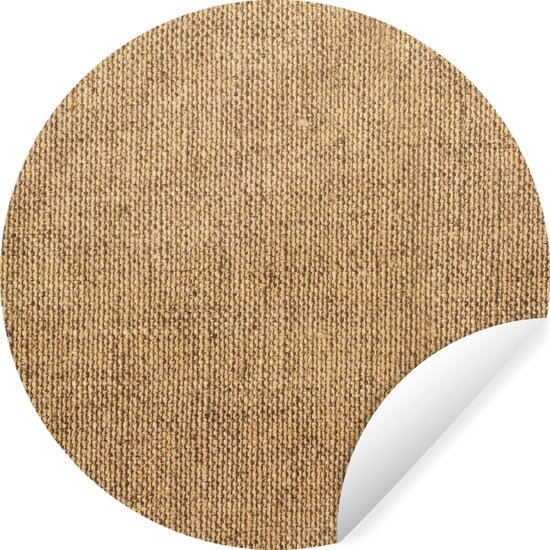 Cercle de papier peint – Mur – Marron – Tissu – ⌀ 30 cm – Cercle de mur – Autocollant – Sticker papier peint