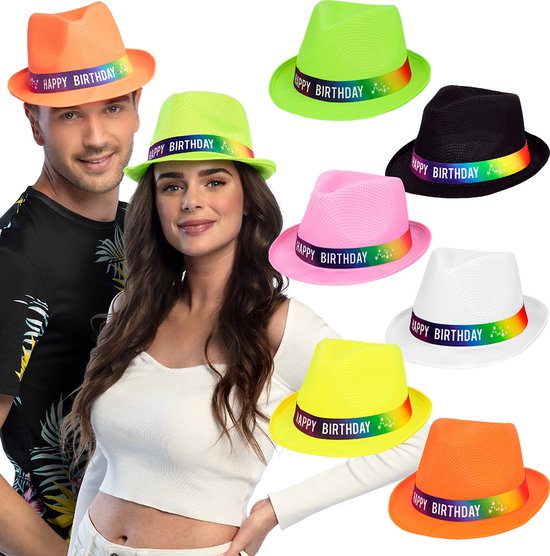 Boland – Chapeau Funky &lsquo;HAPPY BIRTHDAY&rsquo; – 59 – Adultes – Unisexe