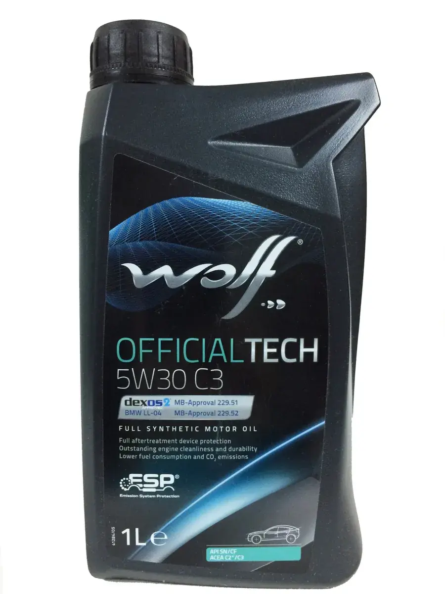 WOLF – Huile moteur OFFICIALTECH 5W30 C3 RN – Bidon de 1 litre – 1043875