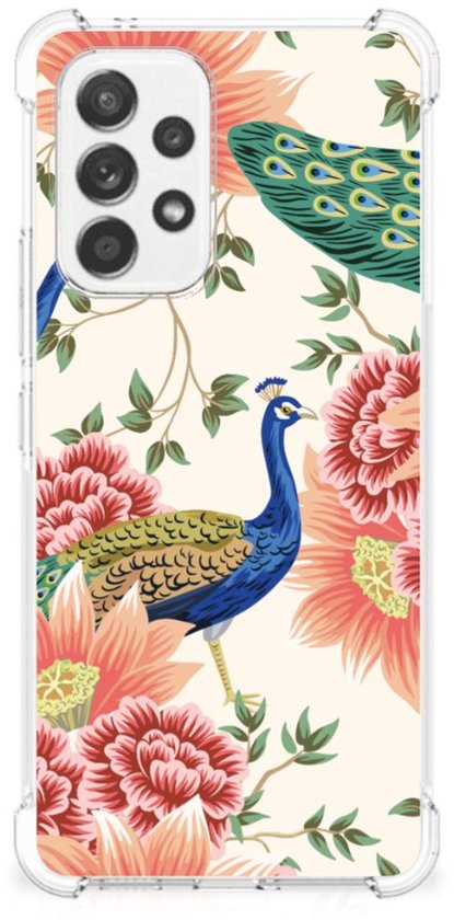 Coque Anti-choc adaptée pour Samsung Galaxy A53 5G Paon Pink