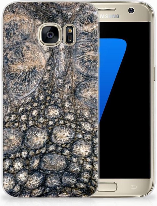 Coque Téléphone pour Samsung Galaxy S7 TPU étui Crocodile Imprimer