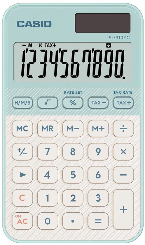 Casio Calculatrice de poche Vert clair (l x h x p) 70 x 8,6 x 120 mm