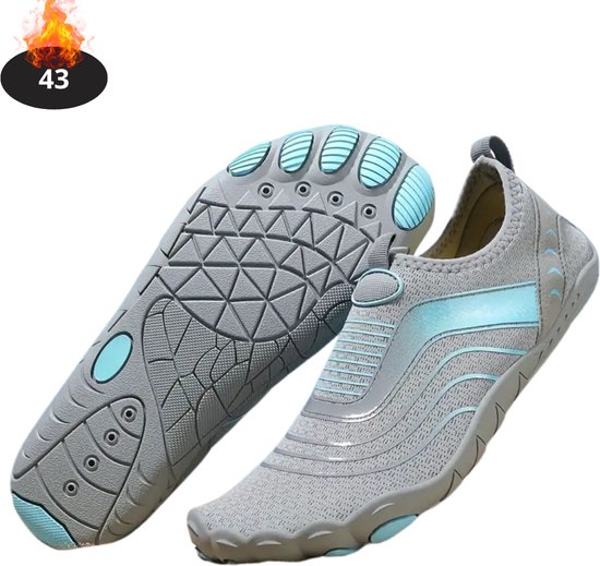 Chaussures aquatiques Nivard pour Enfants et Adultes – Chaussures Aqua – Chaussures aquatiques – Chaussures de natation – Chaussures pour femmes de cours de natation – Grijs – 43