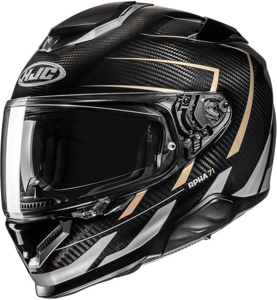 Casque Argent HJC RPHA 71 Carbon Cano Zwart Or Goud – Taille M – Casque