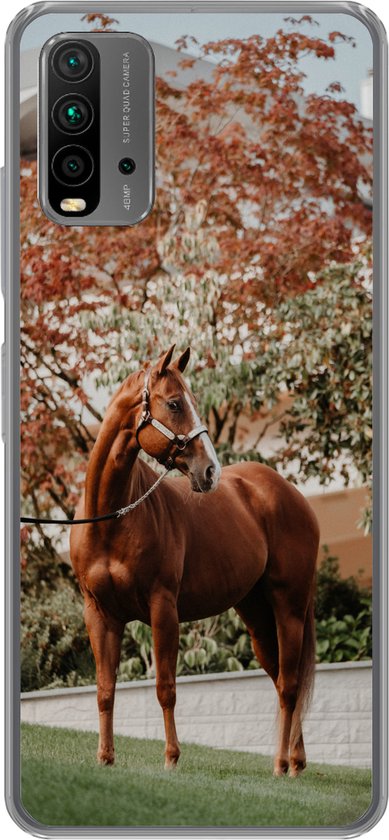Coque Xiaomi Redmi 9T – Cheval – Arbre – Licou – Coque de téléphone en Siliconen