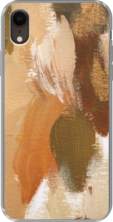 Coque pour iPhone XR – Peinture – Oranje – Vert – Siliconen