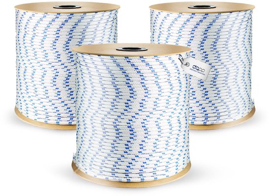 Corde DQ-PP POLYPROPYLÈNE, 10 mm, 60 m, BLANC, Corde tressée Corde textile Ligne Cordon Corde Corde synthétique tressée