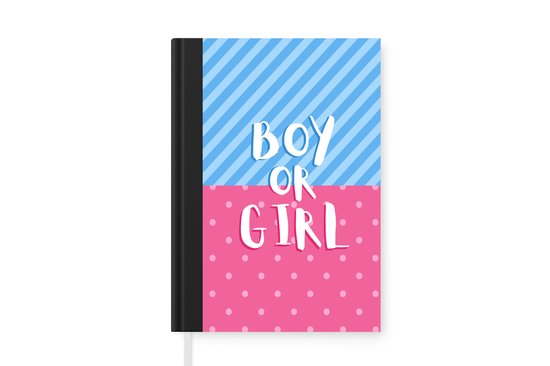 Carnet – Cahier d&rsquo;écriture – Garçon ou Fille – Design – Révélation de genre – Bébé – Grossesse – Proverbes – Carnet – Format A5 – Bloc-notes