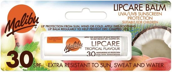 Baume à lèvres SPF 30 Malibu Lipcare – Tropical