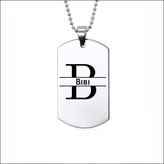 Collier en acier inoxydable avec nom – Bibi