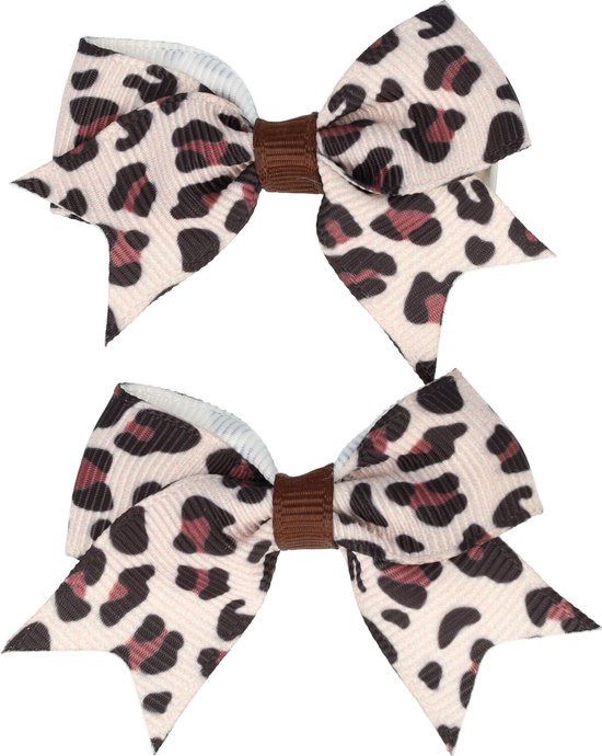 Épingle à cheveux en forme de canard, 5 cm, imprimé panthère, Zwart , marron, beige, pince à cheveux, nœud papillon, épingle à Cheveux , pince à cheveux, 2 pièces