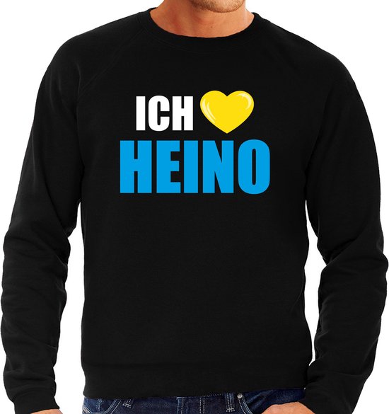 Bellatio Decorations Pull / pull après-ski Sports d&rsquo;hiver Ich liebe Heino men – noir L