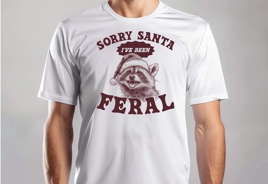 Désolé Père Noël j&rsquo;ai été Sauvage – T Shirt – MerryChristmas – ChristmasVibes – Funny – Sarcasm – VrolijkKerstfeest – Kerstmis – Amusant – Sarcasme.