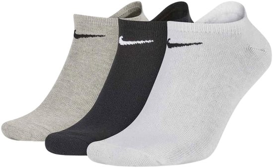 Chaussettes Nike Everyday Lightweight – Taille 34-38 – Unisexe – Gris – Blanc – Noir