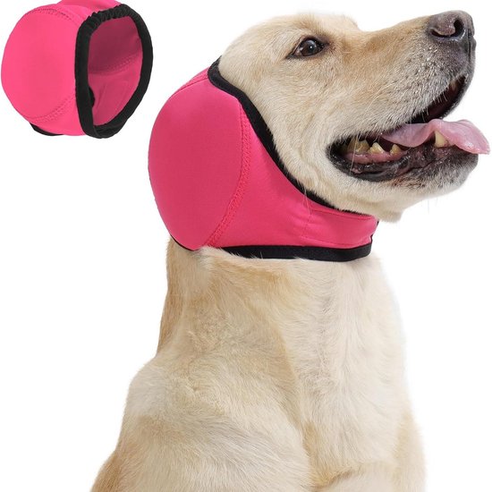 Cache-oreilles Chien – Cache-oreilles pour Chien – Couvre-chef pour Chien – Réduction du Bruit – Bandeau Apaisant – Protection Auditive pour Chien – Cache-oreilles pour Chien – Taille S – Convient pour les Orages ou les Fêtes Bruyantes – Rose