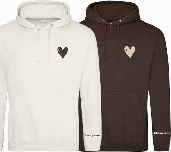 Ensemble sweat à capuche couple noir-Take my hand-Taille L