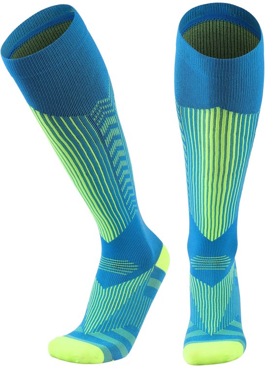 Chaussettes de compression KANGKA 20-30 mmHg taille XXL – Chaussettes de course, de Chaussettes de marche et de maintien avec effet réfléchissant