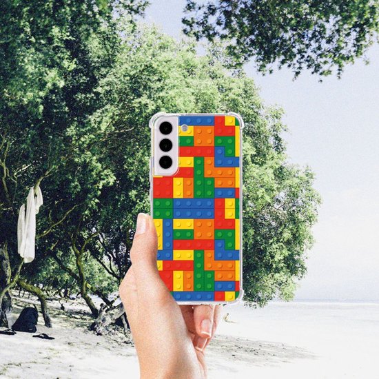 Coque hybride antichoc adaptée au smartphone Samsung Galaxy S22 Plus, avec Blocs de bords transparents