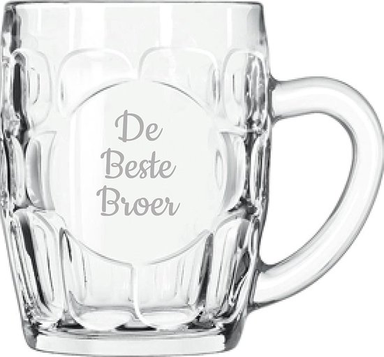 Chope à Bière Gravée 55cl The Best Brother