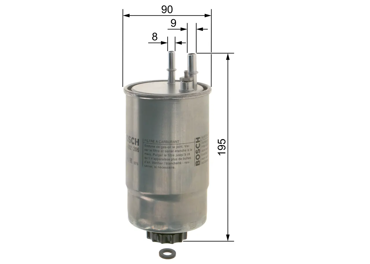 Filtre à carburant BOSCH F 026 402 206