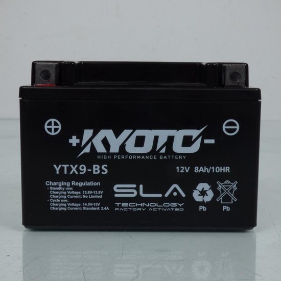 Batterie SLA Kyoto pour Quad Kymco 150 Mxer Euro2 2004 YTX9-BS SLA / 12V 8Ah Neuf