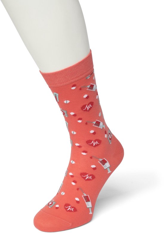 Bonnie Doon Chaussettes Femme avec Imprimé Médical Taille 36/42 Rose – Chaussettes Thema – Hôpital – Docteur – Chaussettes Cadeau – Katoen Doux avec Couture Lisse – Confortable – Cadeau Perfect – Pink Strawberry – BT991116.3