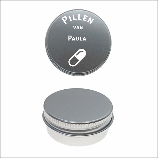 Boîte à pilules avec gravure du nom – Paula