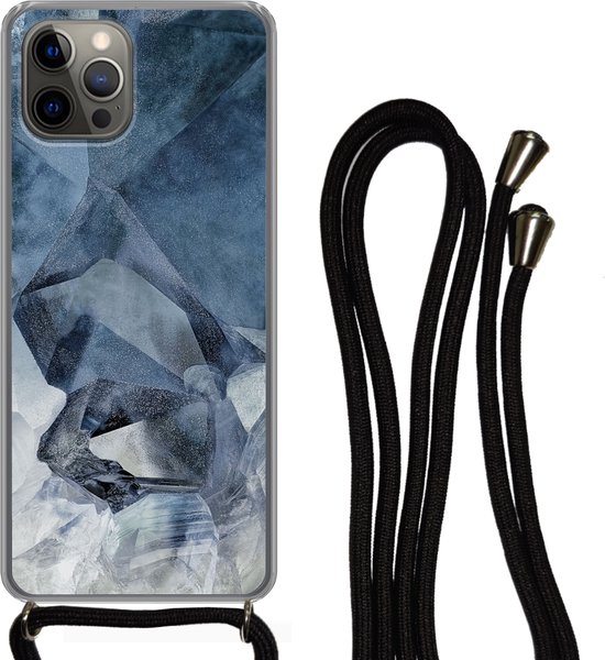 Cordon de téléphone – Chaîne de téléphone – Étui de téléphone Convient pour iPhone 13 Pro – Pierre précieuse – Pierres naturelles – Minéraux – Siliconen – Bandoulière – Étui de téléphone avec cordon Étui de téléphone